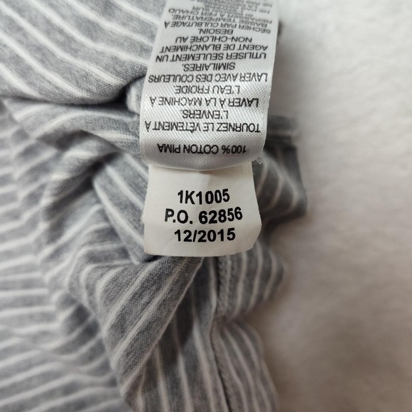 Vineyard Vines Polo Shirt Mens Medium Gray Stripe Pima Cotton Classic Fit READ - Picture 8 of 11